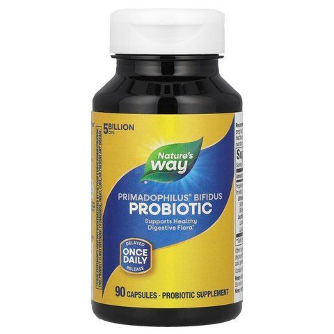 Пробіотики для дорослих, Primadophilus&reg; Bifidus Probiotic, Nature's Way, 5 млрд КУО, 90 капсул NWY-06860 фото