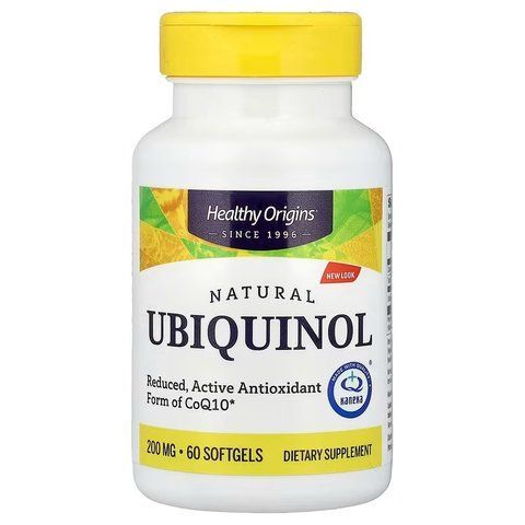 Убіхінол (Kaneka QH), Ubiquinol, Healthy Origins, 200 мг, 60 капсул HOG-36474 фото