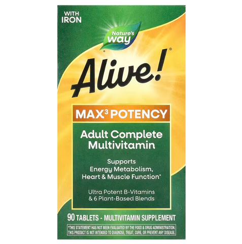 Мультивітаміни для дорослих, Adult Complete Multivitamin, Nature's Way, із залізом, 90 таблеток NWY-14927 фото