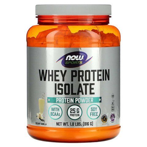 Ізолят сироваткового протеїну, Whey Protein Isolate, Now Foods, Sports, вершково-ванільний, 816 г NOW-02160 фото