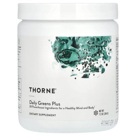 Суперфуд, Daily Greens Plus, Thorne, для здоров'я розуму та тіла, 204 г THR-01422 фото