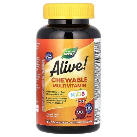 Вітаміни для дітей Alive! зі смаком апельсина і ягід, Multi-Vitamin, Nature's Way, 120 жувальних таблеток NWY-15786 фото