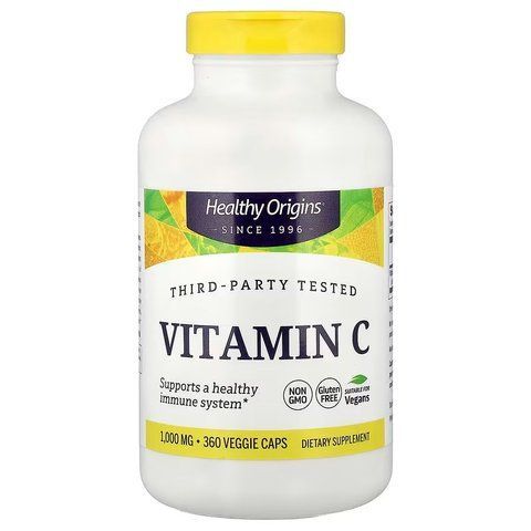 Вітамін С (L-аскорбінова кислота), Vitamin C, Healthy Origins, 1000 мг, 360 вегетаріанських капсул HOG-15228 фото