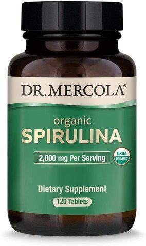 Спіруліна, Spirulina, Dr. Mercola, 2000 мг, 120 таблеток MCL-03434 фото