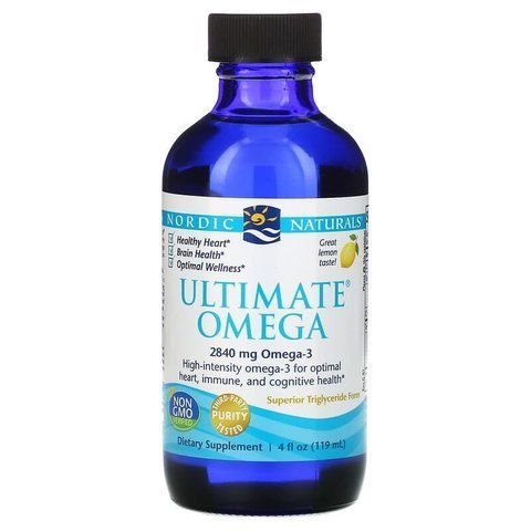 Концентрат риб'ячого жиру (лимон), Ultimate Omega, Nordic Naturals, 119 мл. NOR-01793 фото