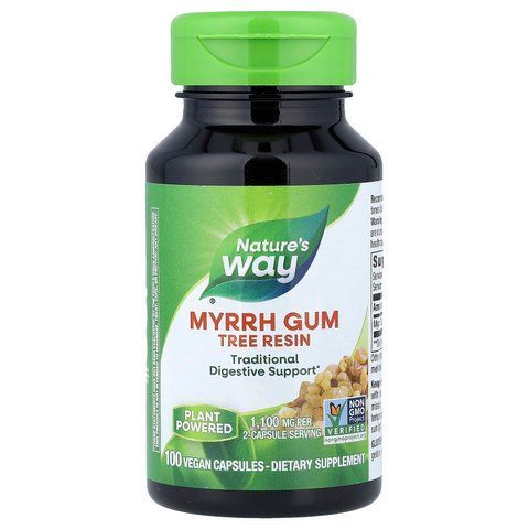 Мірра, Myrrh Gum, Nature's Way, смола, 100 веганських капсул (550 мг у капсулі) NWY-15100 фото