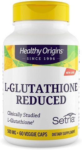 Глутатіон, L-Glutathione, Healthy Origins, Setria, знижений, 500 мг, 60 капсул HOG-41336 фото