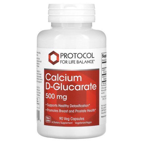 Кальцій D-глюкарат, Calcium D-Glucarate, Protocol for Life Balance, 500 мг, 90 вегетаріанських капсул PRT-13097 фото