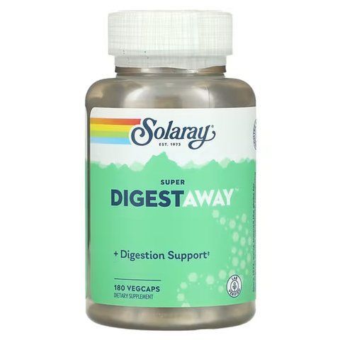 Супер ферменти для травлення, Super Digestaway, Solaray, 180 вегетаріанських капсул SOR-04802 фото