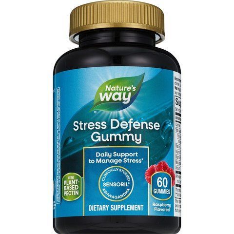 Підтримка при стресі, Stress Defense Gummies, Nature's Way, малина, 60 жувальних цукерок NWY-13922 фото