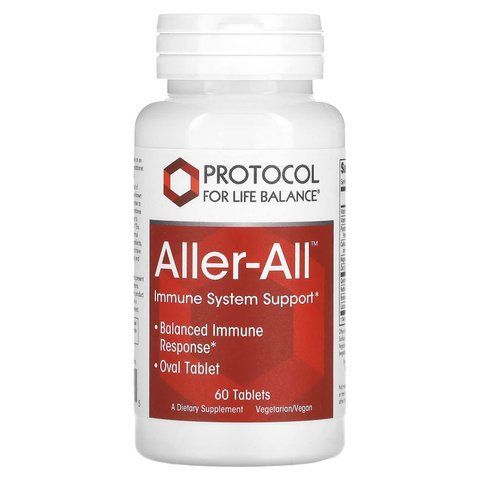 Підтримка імунітету та дихальної функції, Aller-All, Immune System Support, Protocol for Life Balance, 60 таблеток PRT-13282 фото