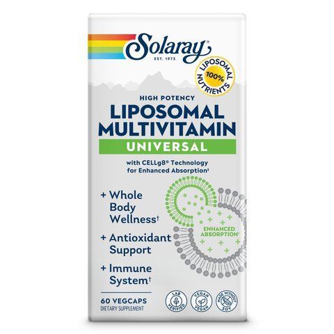 Мультивітаміни ліпосомальні універсальні, Liposomal Multivitamin, Universal, Solaray, 60 вегетаріанських капсул SOR-64016 фото