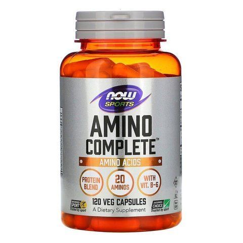 Аміно комплекс, Amino Complete, Amino Acids, Now Foods, Sports, 120 вегетаріанських капсул NOW-00011 фото