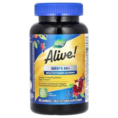 Мультивітаміни для чоловіків 50+, Men's 50+ Gummy Vitamins, Nature's Way, 60 жувальних цукерок NWY-15902 фото