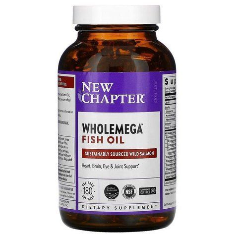 Жир аляскинского лосося, Alaskan Salmon Oil, New Chapter, 1000 мг, 180 капсул NCR-05000 фото