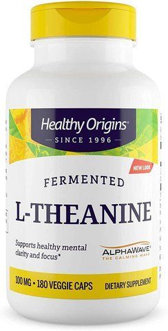 L-теанін, L-Theanine, Healthy Origins, 100 мг, 180 вегетаріанських капсул HOG-17005 фото