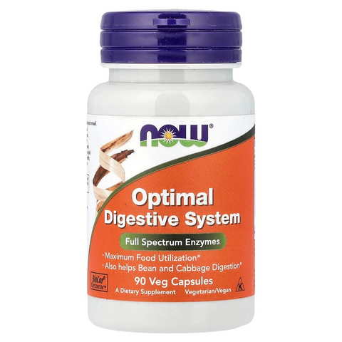 Ферменти для травлення, Optimal Digestive System, Now Foods, 90 вегетаріанських капсул NOW-02958 фото