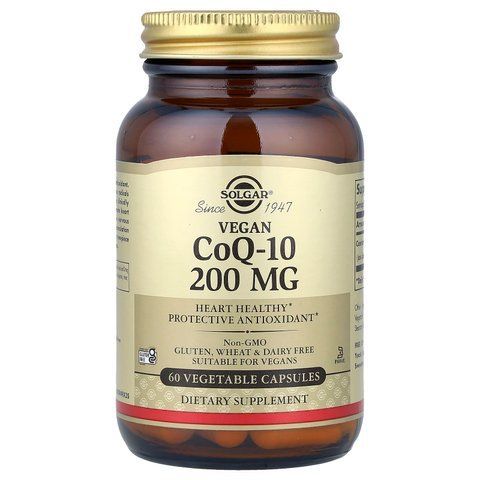 Коензим Q10, Vegan CoQ-10, Solgar, 200 мг, 60 вегетаріанських капсул SOL-00949 фото