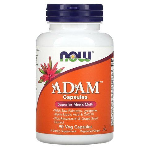 Вітаміни для чоловіків Адам, Adam Men's Multi, NOW Foods, 90 вегетаріанських капсул NOW-03878 фото