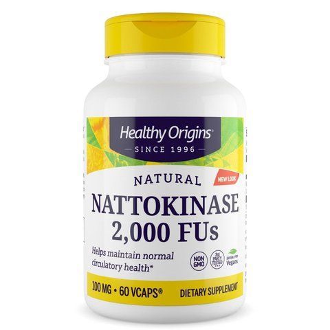 Наттокіназа, Nattokinase 2,000 FU's, Healthy Origins, 100 мг, 60 капсул HOG-25157 фото