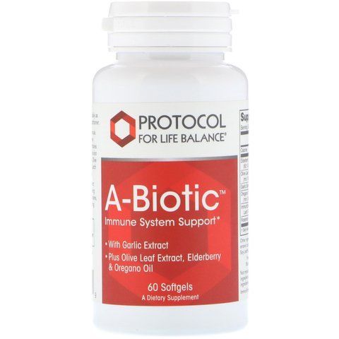 Формула для підтримки імунної системи, A-Biotic, Protocol for Life Balance, 60 капсул PRT-11811 фото