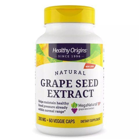Екстракт виноградних кісточок (Grape Seed Extract), Healthy Origins, 300 мг, 60 капсул HOG-57914 фото