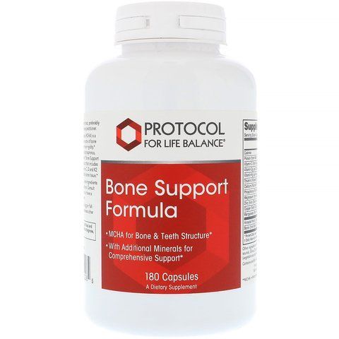Підтримка кісток, Bone Support Formula, Protocol for Life Balance, комплексна формула з MCHA, 180 капсул PRT-11228 фото