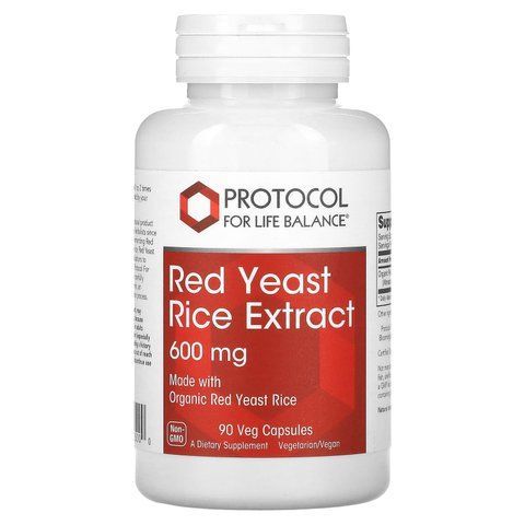 Червоний дріжджовий рис, Red Yeast Rice Extract, Protocol for Life Balance, екстракт, 600 мг, 90 веганських капсул PRT-13500 фото