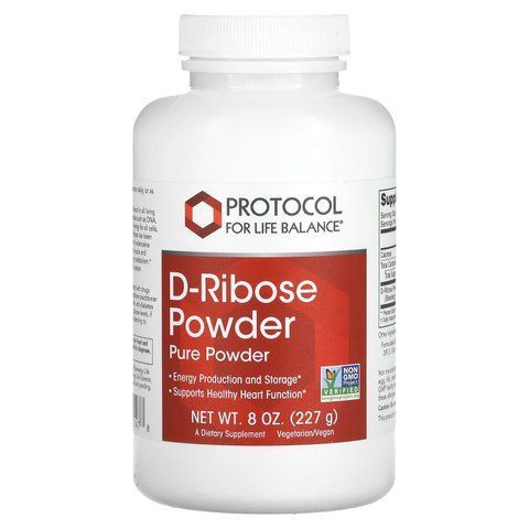 D-рибоза, D-Ribose Powder, Protocol for Life Balance, порошок, 227 г PRT-12147 фото