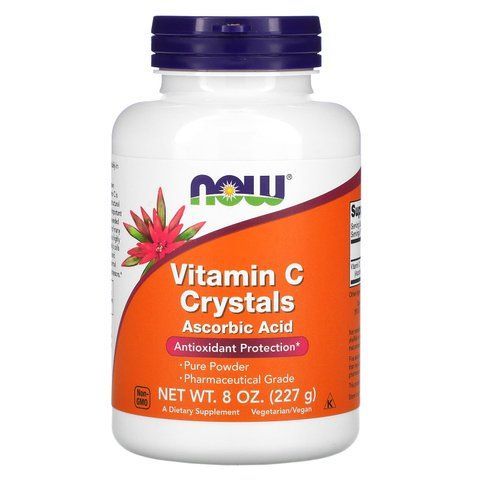 Вітамін С, Vitamin C, Now Foods, кристали, 227 г NOW-00790 фото