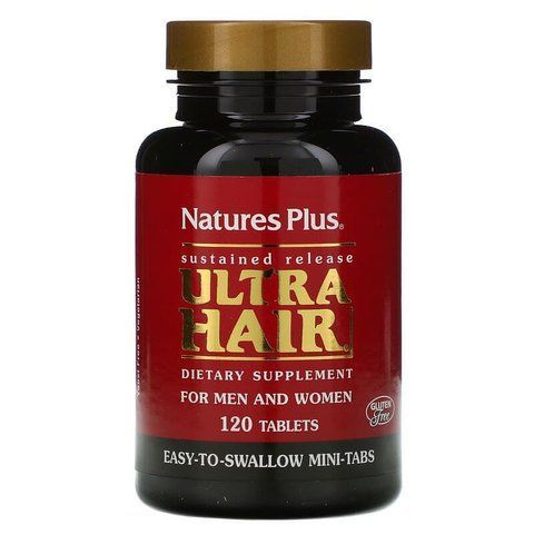 Комплекс для волосся з уповільненим вивільненням, Ultra Hair, Nature's Plus, 120 таблеток NAP-04843 фото