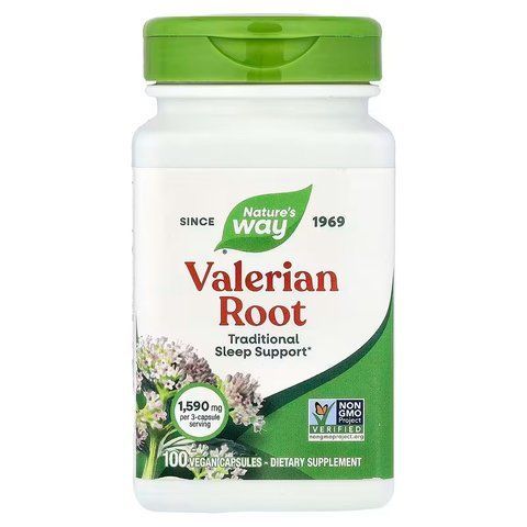 Корінь валеріани, Valerian Root, Nature's Way, 1590 мг, 100 веганських капсул (530 мг у капсулі) NWY-17700 фото