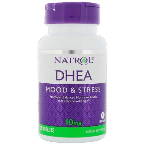 Дегідроепіандростерон, DHEA, Natrol, 10 мг, 30 таблеток NTL-00594 фото