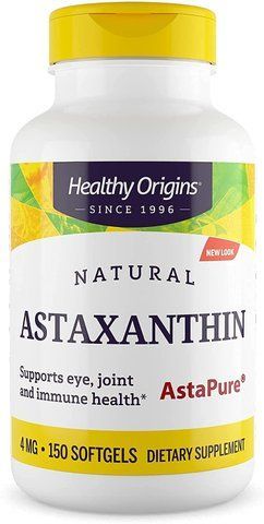 Астаксантин, Astaxanthin, Healthy Origins, 4 мг, 150 гелевих капсул HOG-84916 фото