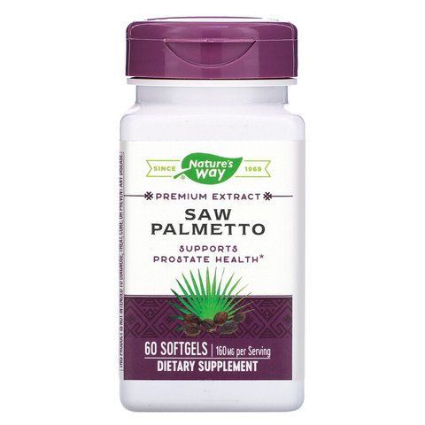 Со Пальметто, Saw Palmetto, Nature's Way, 160 мг, 60 гелевих капсул NWY-62800 фото