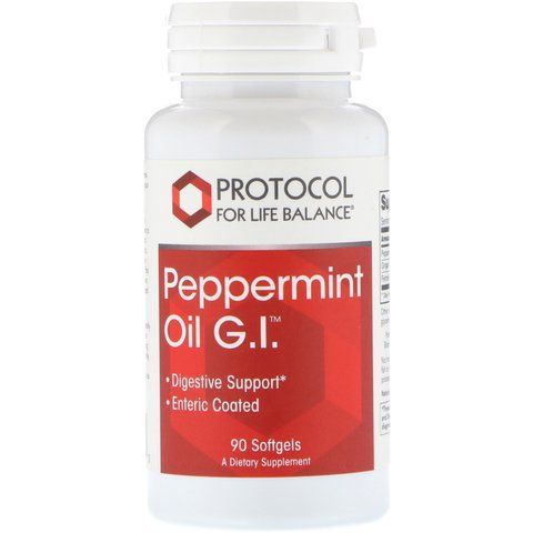 Олія м'яти перцевої, Peppermint Oil GI, Protocol for Life Balance, 90 гелевих капсул PRT-14727 фото