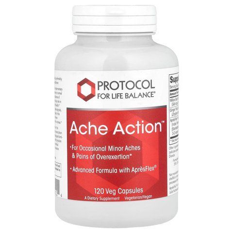 Полегшення болю, Ache Action, Protocol for Life Balance, 120 рослинних капсул PRT-13122 фото