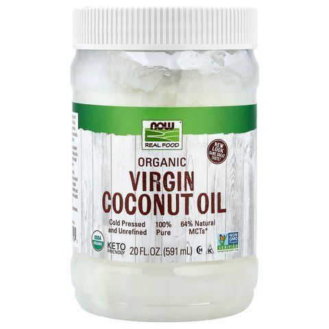 Кокосова олія, Coconut Oil, Now Foods, Real Food, першого віджиму, органічна, 591 мл NOW-01726 фото