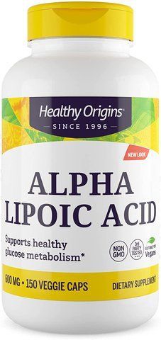 Альфа-ліпоєва кислота, Alpha Lipoic Acid, Healthy Origins, 600 мг, 150 капсул HOG-35093 фото