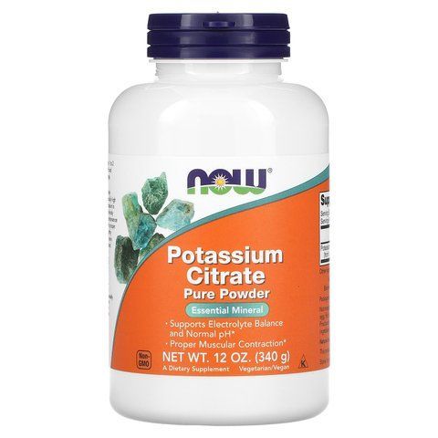 Калій цитрат, Potassium Citrate, Now Foods, чистий порошок, 340 г NOW-01446 фото