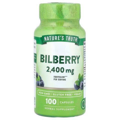 Чорниця, Bilberry, Nature's Truth, 2400 мг, 100 вегетаріанських капсул (1200 мг у капсулі) NTH-10369 фото