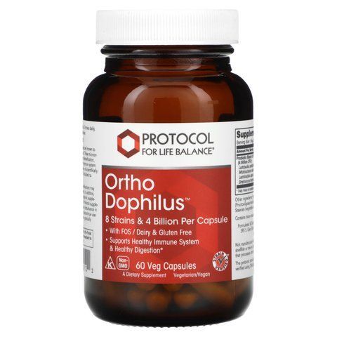 Пробіотики дофілус, Ortho Dophilus, Protocol for Life Balance, 60 рослинних капсул PRT-12912 фото