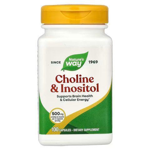 Холін і Інозитол, Choline \ Inositol, Nature's Way, 100 капсул NWY-40462 фото