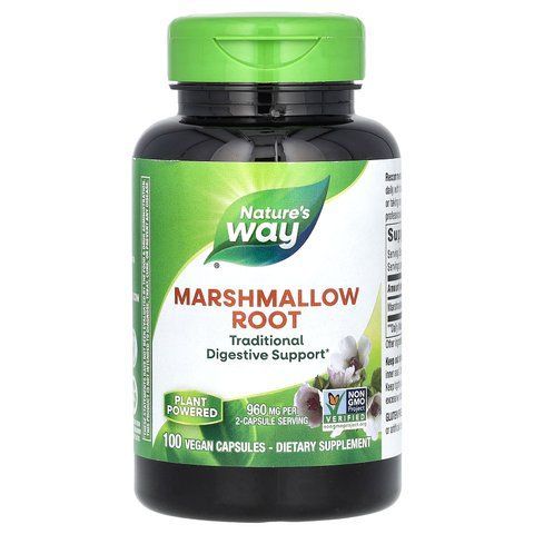 Корінь алтею, Marshmallow, Nature's Way, 960 мг, 100 веганських капсул (480 мг на капсулу) NWY-14800 фото