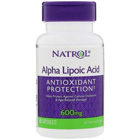 Альфа-ліпоєва кислота, Alpha Lipoic Acid, Natrol, 600 мг, 30 капсул NTL-04472 фото