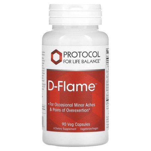 Підтримка здоров'я суглобів та зниження періодичного болю, D-Flame, Protocol for Life Balance, 90 рослинних капсул PRT-13121 фото